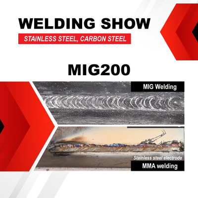 Gassless IP21 MIG MMA Welder 200A DC MIG Welding Machine F Insulation class